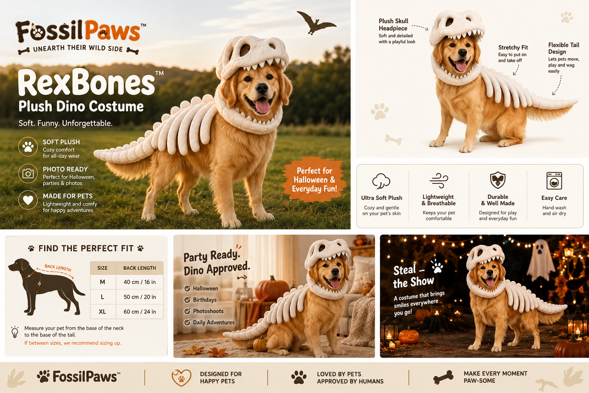 RexBones™ Plush Dino Costume