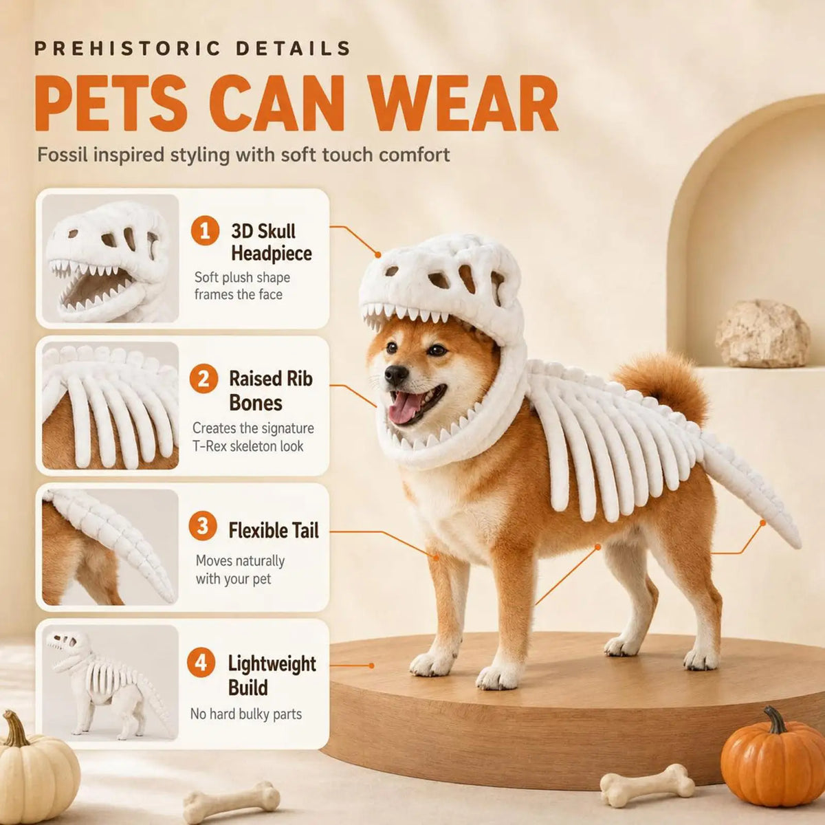 RexBones™ Plush Dino Costume